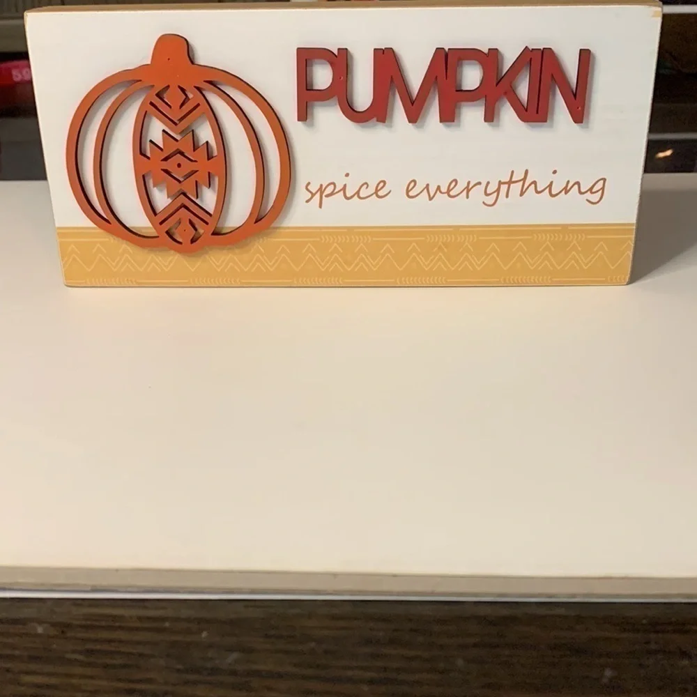 Fall decor wooden shelf sitter